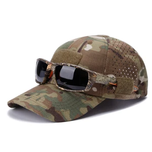 1/2pcs nuevos hombres de camuflaje gorra de béisbol béisbol transpirable sombrero solar deportes al aire libre caza caminata para acampar pesca de pesca para la playa 6 mejor tapa del rastreador de ventas - №6