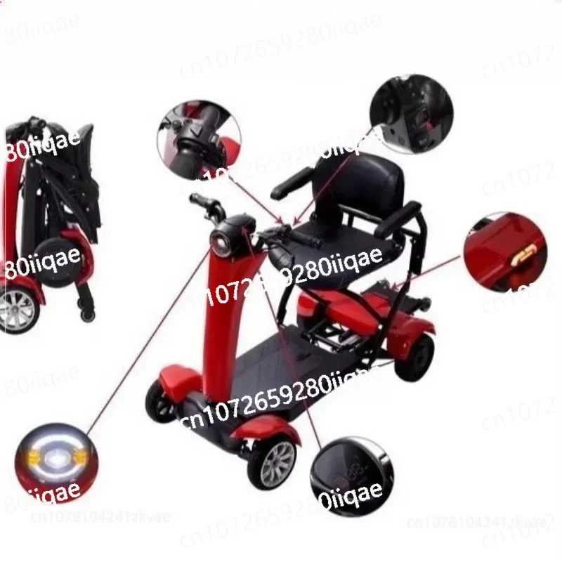 Wholesale   4 Wheel Automatic Folding Mobility Scooters Electric with Seat