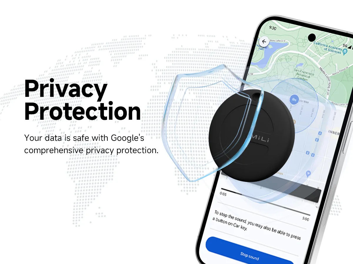 MiLi MiTag Go Bluetooth Tracker For Android Item Finder and Locator Work With Google Find My Device Positioning AntiLoss Device