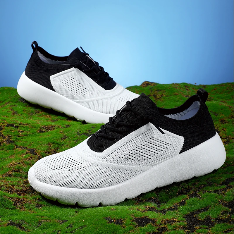 

Breathable Casual Shoes Women Men Sneakers Mesh Sock Shoes Thick Soled Cushioning Lightweight Men Running Shoes Size 35-45