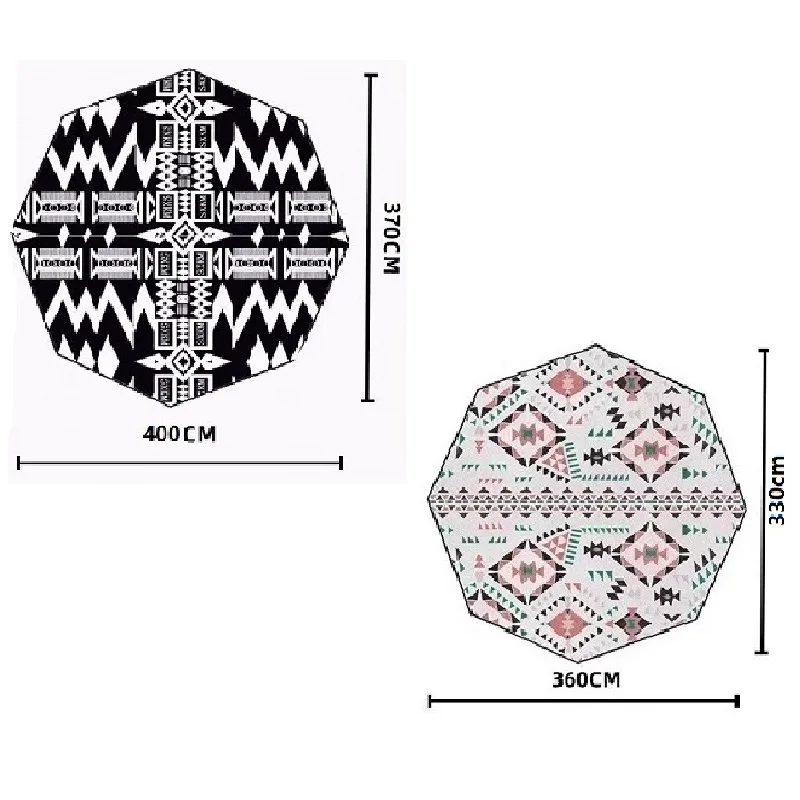 

Утолщенный восьмиугольный водонепроницаемый коврик из алюминиевой пленки для кемпинга - для палатки, пляжа и походов, легкое портативное снаряжение для активного отдыха
