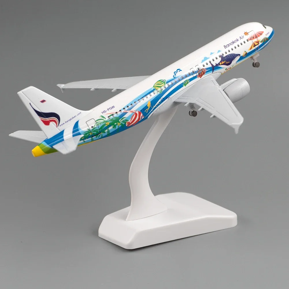 20 ซม.เครื่องบินกรุงเทพแอร์เวย์ Airbus A320 Landing Gear เครื่องบินรุ่นของเล่นเด็กของขวัญตกแต่ง