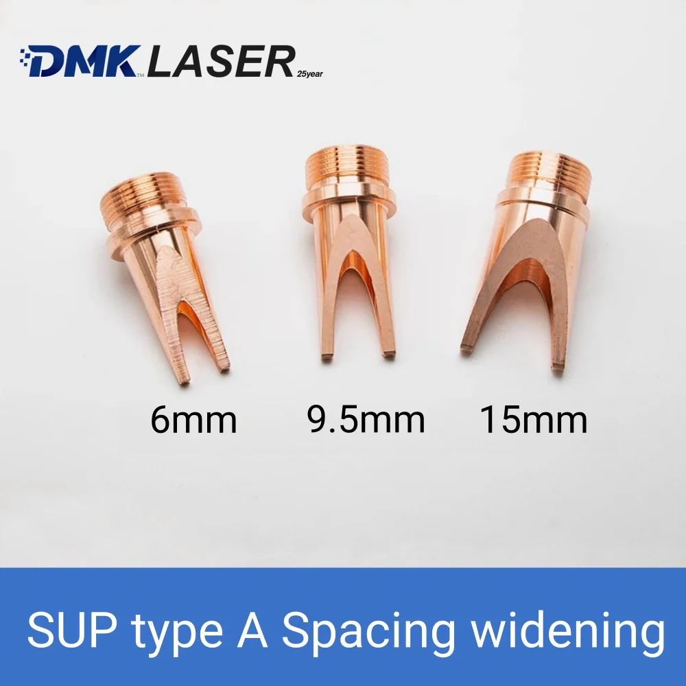 SUP CHAOQIANG WEIYE welding nozzle A type flat angle welder large type 9.5/15mm pitch welding copper nozzles for laser head