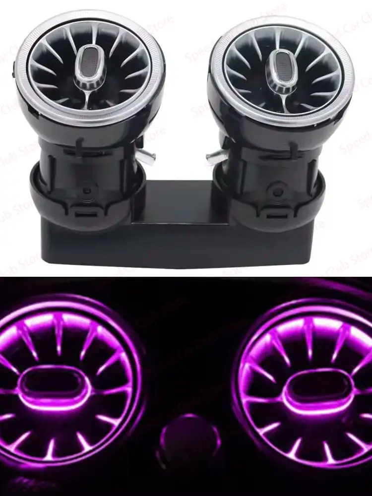 3/64 Colour Car Turbine Outlet Nozzle Ambient Light For Mercedes Benz C GLC W205 W213 X253 W222 W463a Car LED Rear Air Vents