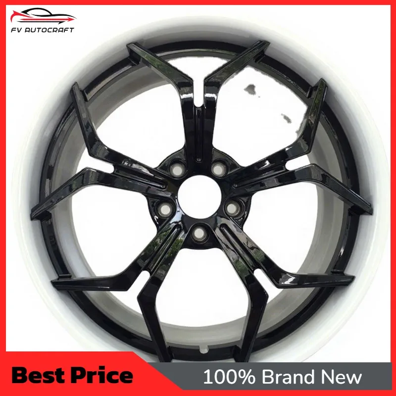【2026】UU High Quality Forged New 2 Pieces 5X100 5X112 5X120 16-24 Inch Alloy Wheels With Black Finish And Multi Spoke Design For