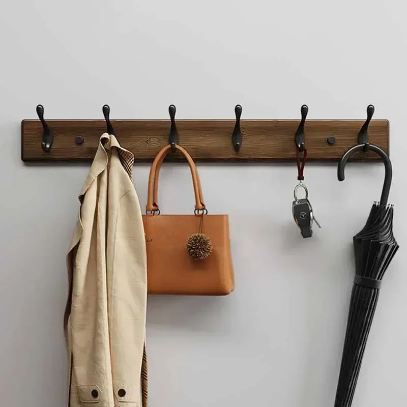 

Clothes Hanger Wall Mounted Bedroom Organizers Hooks Entrance Hall Clothing Storage Multifunctional Hats Backpack Bag Coat Scarf