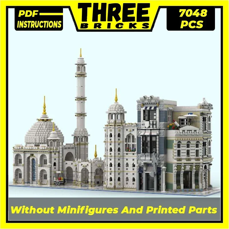 Moc Building Bricks Famous Street View Model Mosque Corner Technology Modular Blocks Gifts Christmas Toys DIY Sets Assembly