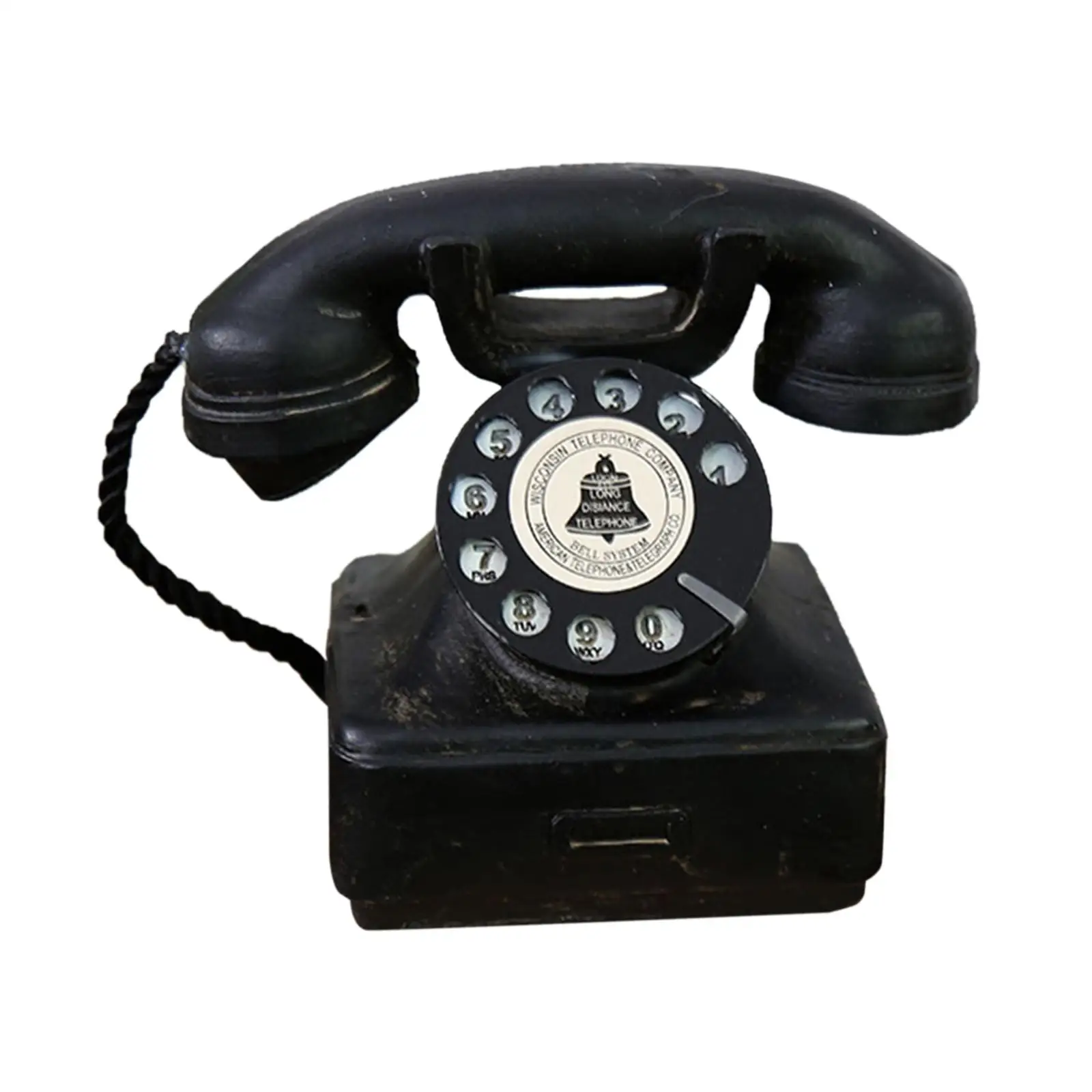 Creative Phone Model Photography Props Resin Classic Artist Figurine Corded Telephone for Bar office Desk Decorations