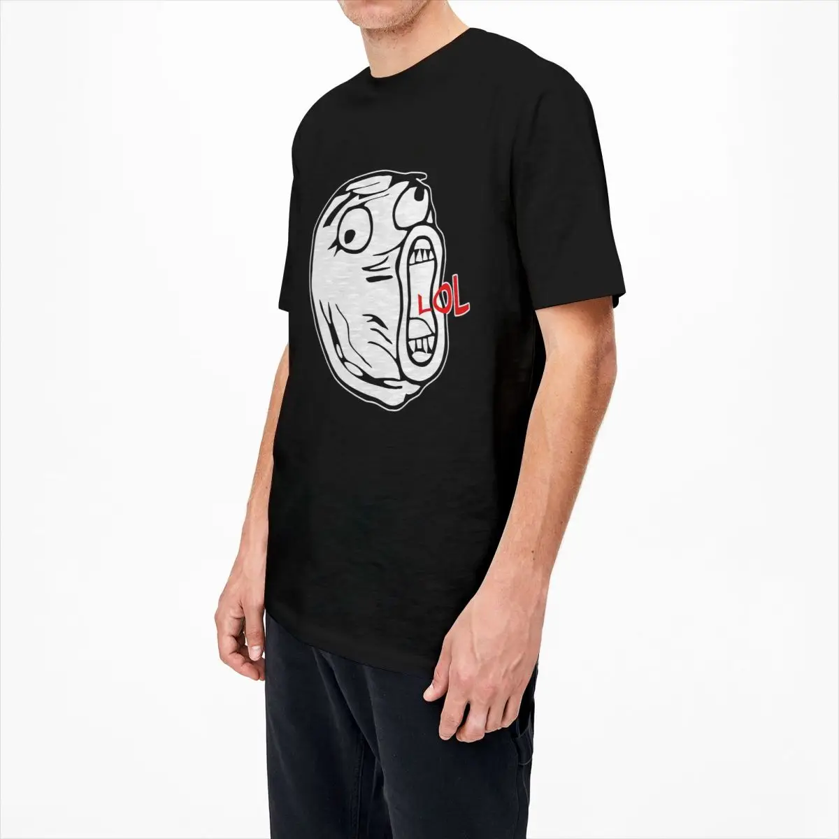 الغضب الهزلي ترول الوجه تي شيرت زوجين مضحك أنيمي الشارع الشهير 100% تي شيرتات قطن الشاطئ س الرقبة تي شيرت طباعة الملابس كبيرة الحجم