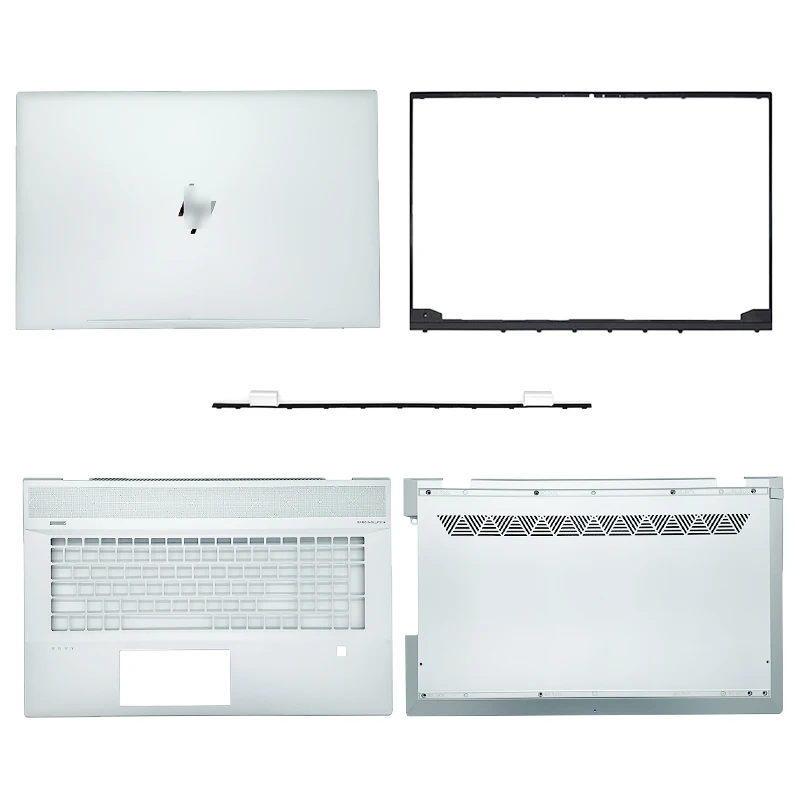 

New Laptop Case For HP ENVY 17-CE TPN-W145 LCD Back Cover Front Bezel Hinges Cover Palmrest Bottom Case L55393-001 Silver