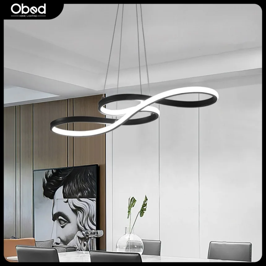 

LED Pendant Lights Modern Creative Design Intelligent Remote Control Dimmable Home Light Dining Table Villa Decorative Light