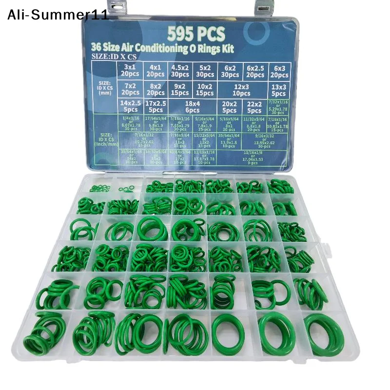 【Wq0】595/1020Pcs Air Conditioning Compressor Seals 20 Sizes Nitrile Rubber O Rings Kit Automotive AC Plumbing Faucet Gaskets view 2
