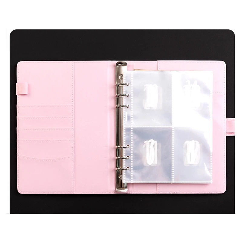 100 Day Challenge Money Saving Binder Leather Envelope Challenge Binder, Easy, Engaging And Rewarding Durable