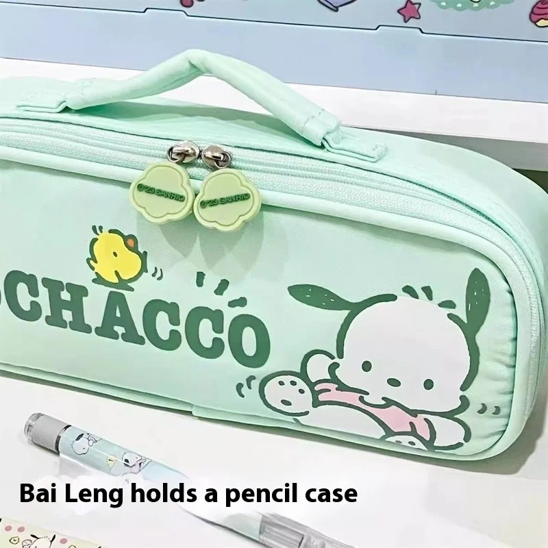 

Miniso Hello Kitty ручная сумка для ручек, милая большая вместительная сумка для хранения канцелярских принадлежностей для студентов, Pachagou, детские игрушки