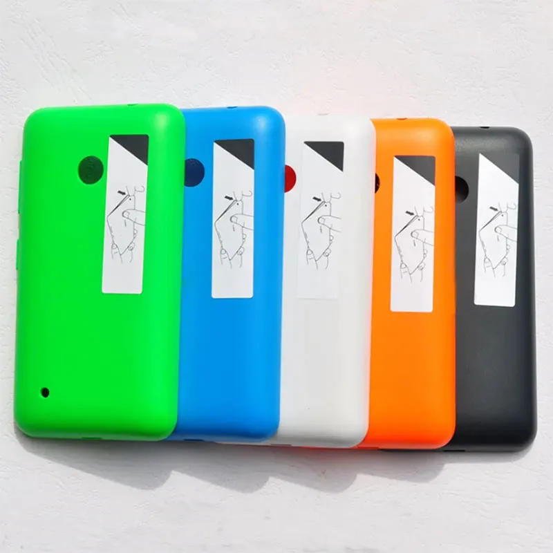 Capa de Bateria de Plástico Rara para Microsoft Nokia Lumia 530, Case Traseira com Botões Laterais, Peça de Substituição 530