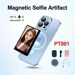 JYYXF PT001 Monitor Screen for iPhone 12 13 14 Smartphone Rear Camera Wireless magnetic Selfie Monitor Screen VS KingMa PH01