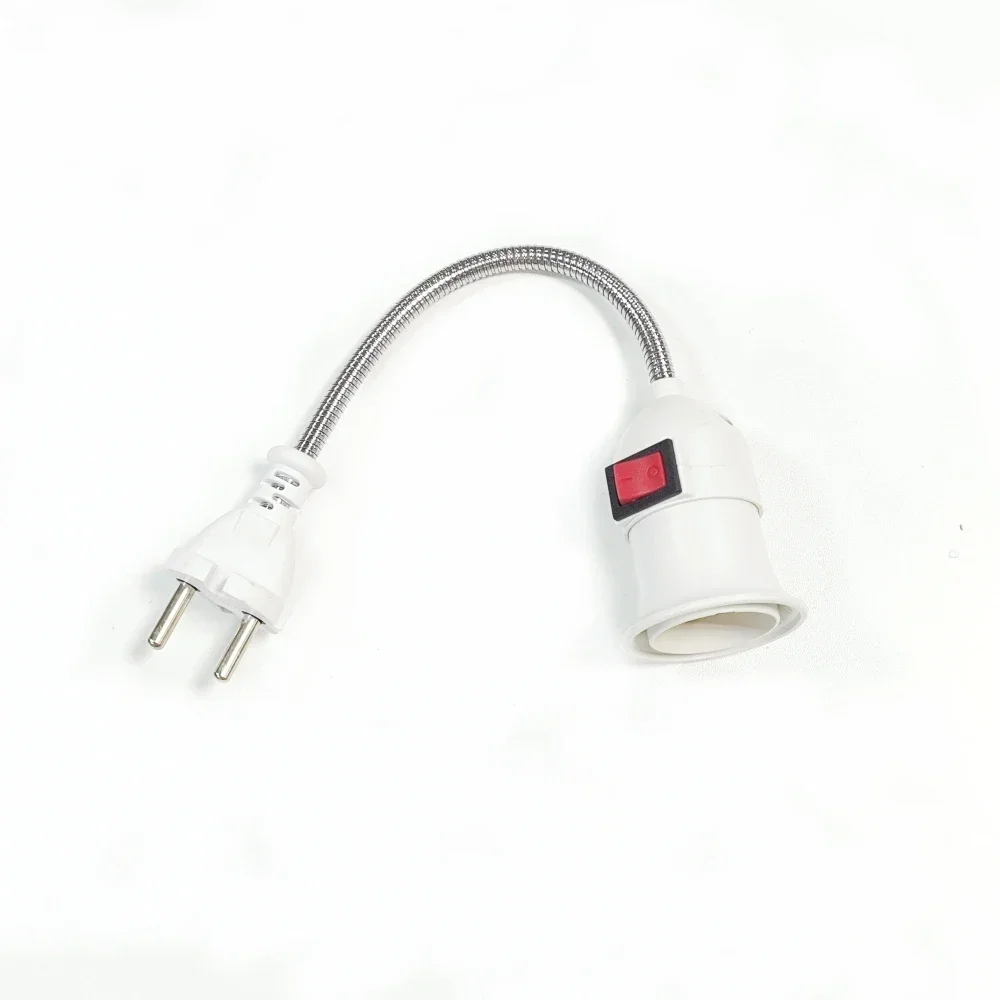 EU Plug E27 Flexible Extension Converter LED Light Lamp Bulb Extend Adapter Socket Wall Socket Lamp Base Holder Screw Socket