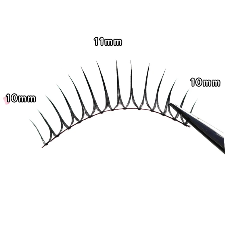 5 Pairs Kpop Girl Group Lashes Full Strip False Eyelashes Black/Clear Band Eye Lashes Manga Lashes Natural Look Korean Makeup