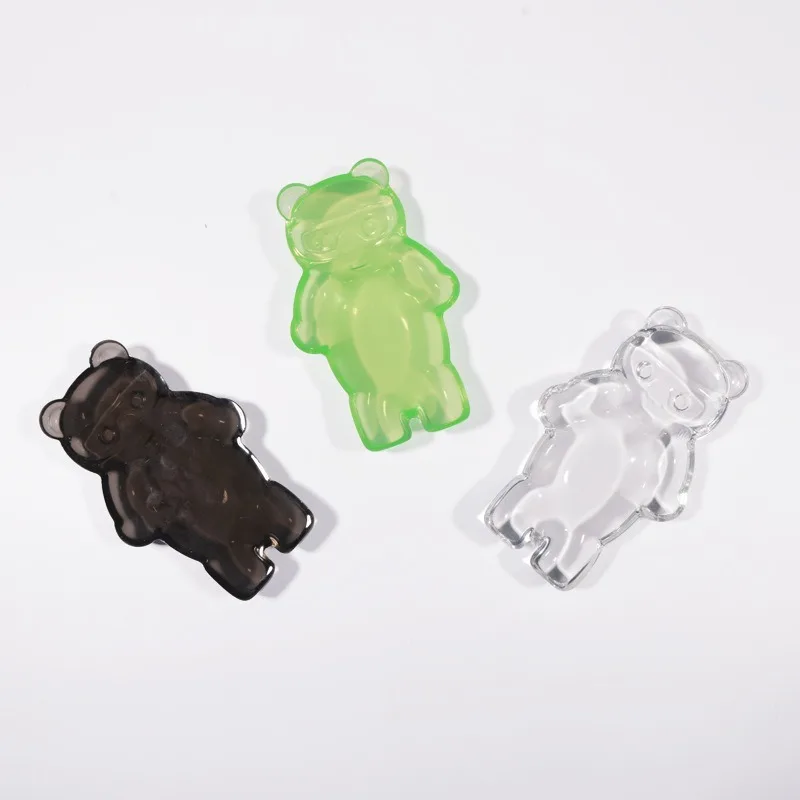 Little Bear Transparent Mouse Pad Hand Rest Heart Kawaii Summer Comfort Silicone Mouse Wrist Rest Non-Slip Hand Rest Desk Pad