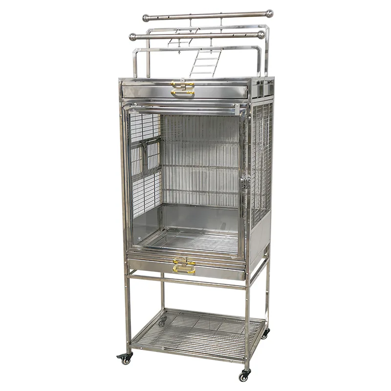 

Клетка для птиц из нержавеющей стали 304, разделенная станция, прозрачная роскошная клетка для разведения виллы