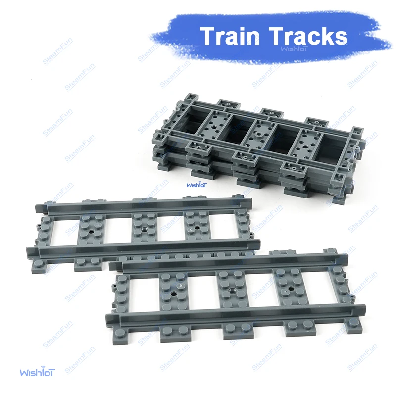 Train Building Blocks Railroad Facilities Train Base Plate Track Motor Technical Parts Multi Power Functions Tool PF Model Sets