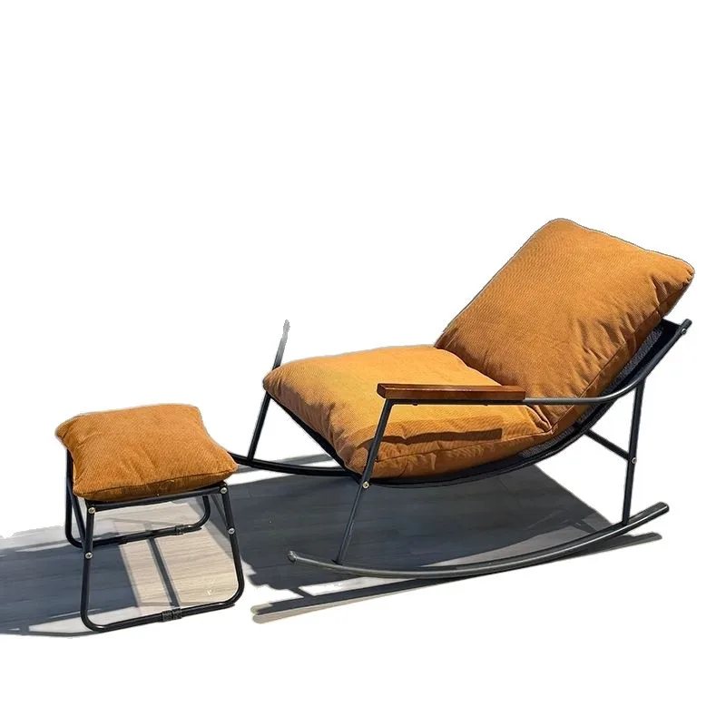 Rocking Chair, Single Recliner for Nap, Lazy Sofa Chair, Small Space Living Room Balcony Relax Lounger, Comfortable Leisure Seat