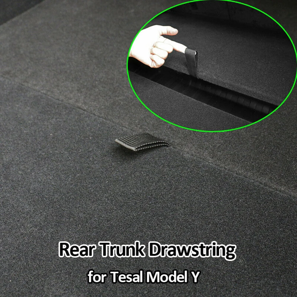 Car Rear Trunk Rope Pull Drawstring For Tesla Model Y Nylon Tidying Organizer Pull Drawstring Abrasion Resistant