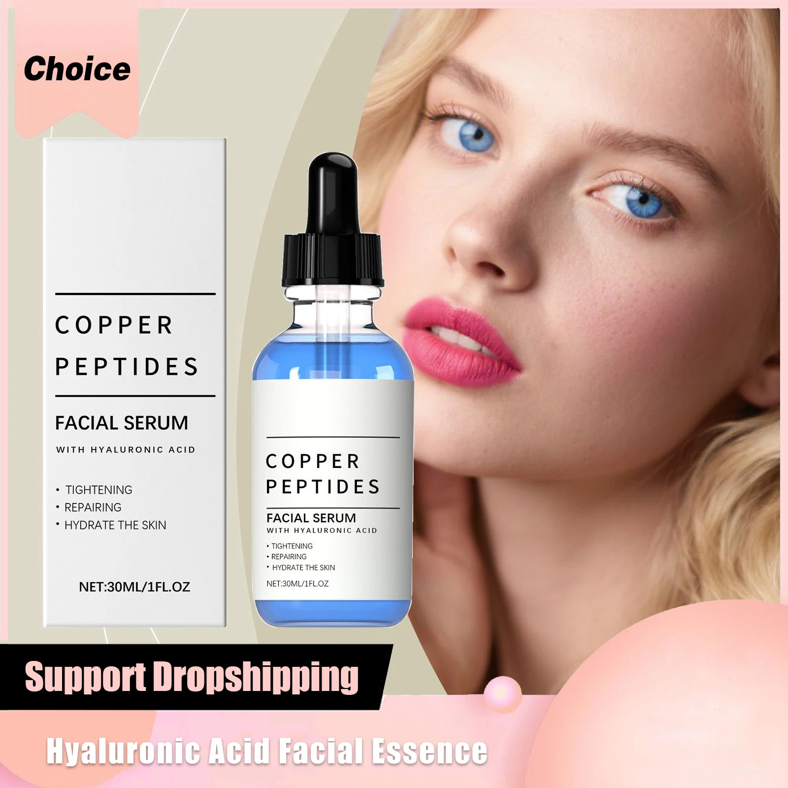 

Hyaluronic Acid Moisturize Essence Deep Hydration Increase Skin Elasticity Barrier Repair Improve Skin Texture Sooth Face Serum