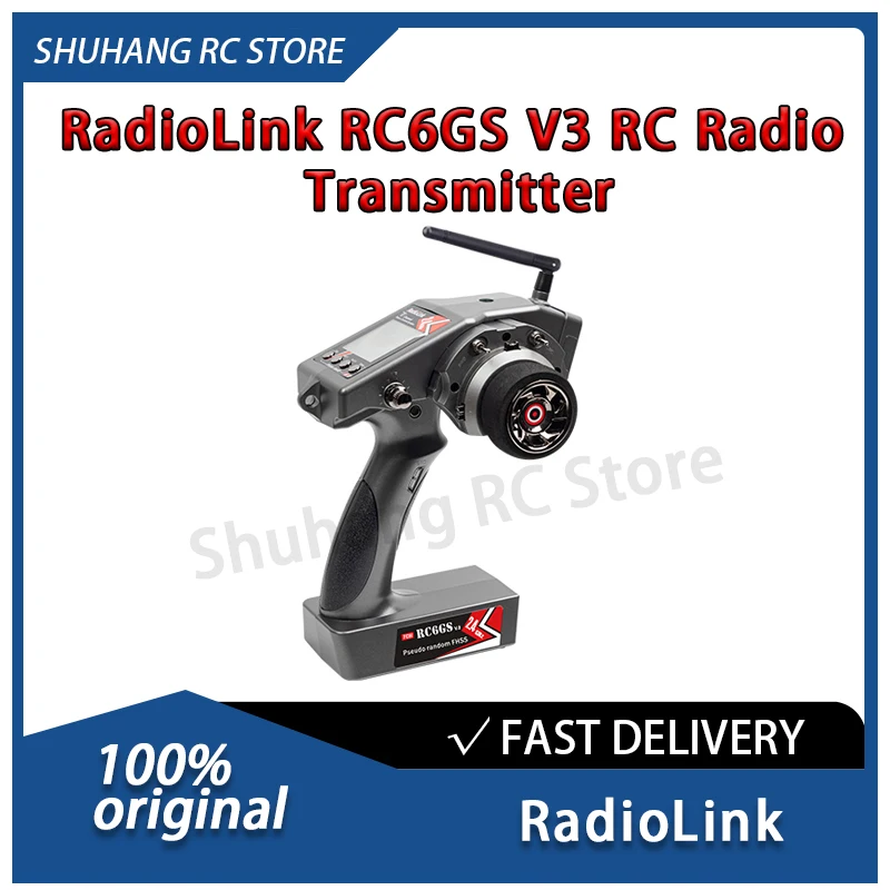 

RadioLink RC6GS V3 RC Radio Transmitter 600 Meters Control Distance Gyro Integrated Built-In Real-time Telemetry for RC Car Boat