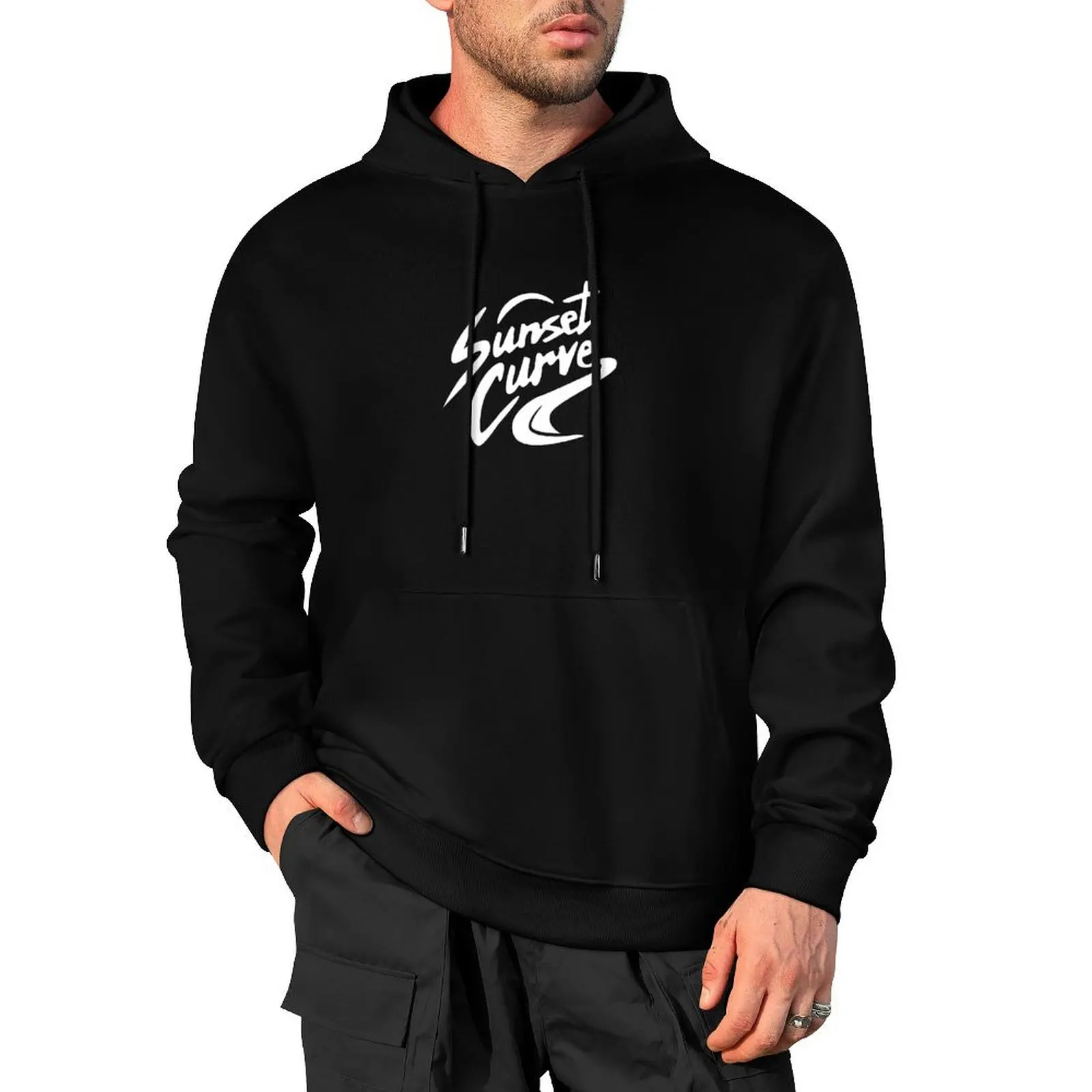 sunset curve logo Pullover Hoodie male clothes anime clothing men's sweat-shirt set men's clothing hoodies and sweatshirts new