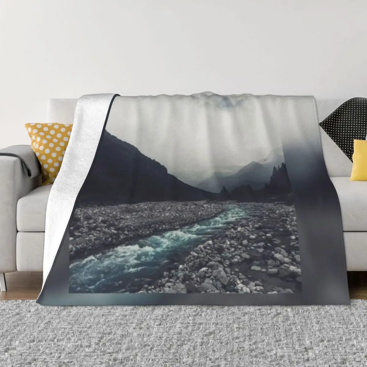 Mountain River Mallero Valmalenco Lombardia Italia personalizado cálido decorar el hogar una manta de micropolar ultrasuave