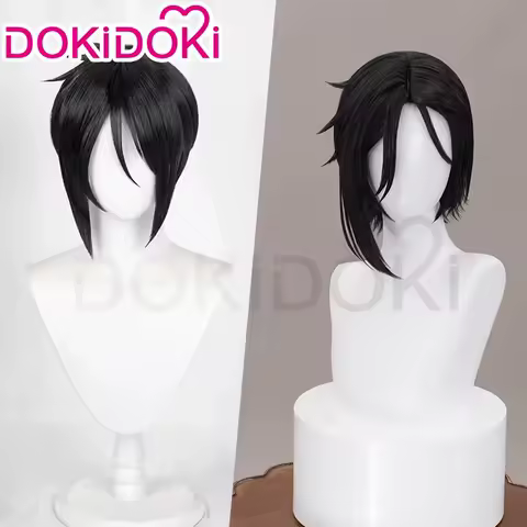 IN STOCK Sebastian Michaelis Wig Anime Black Butler DokiDoki Cosplay Kuroshitsuji Sebastian Wig Black Short Hair Cosplay