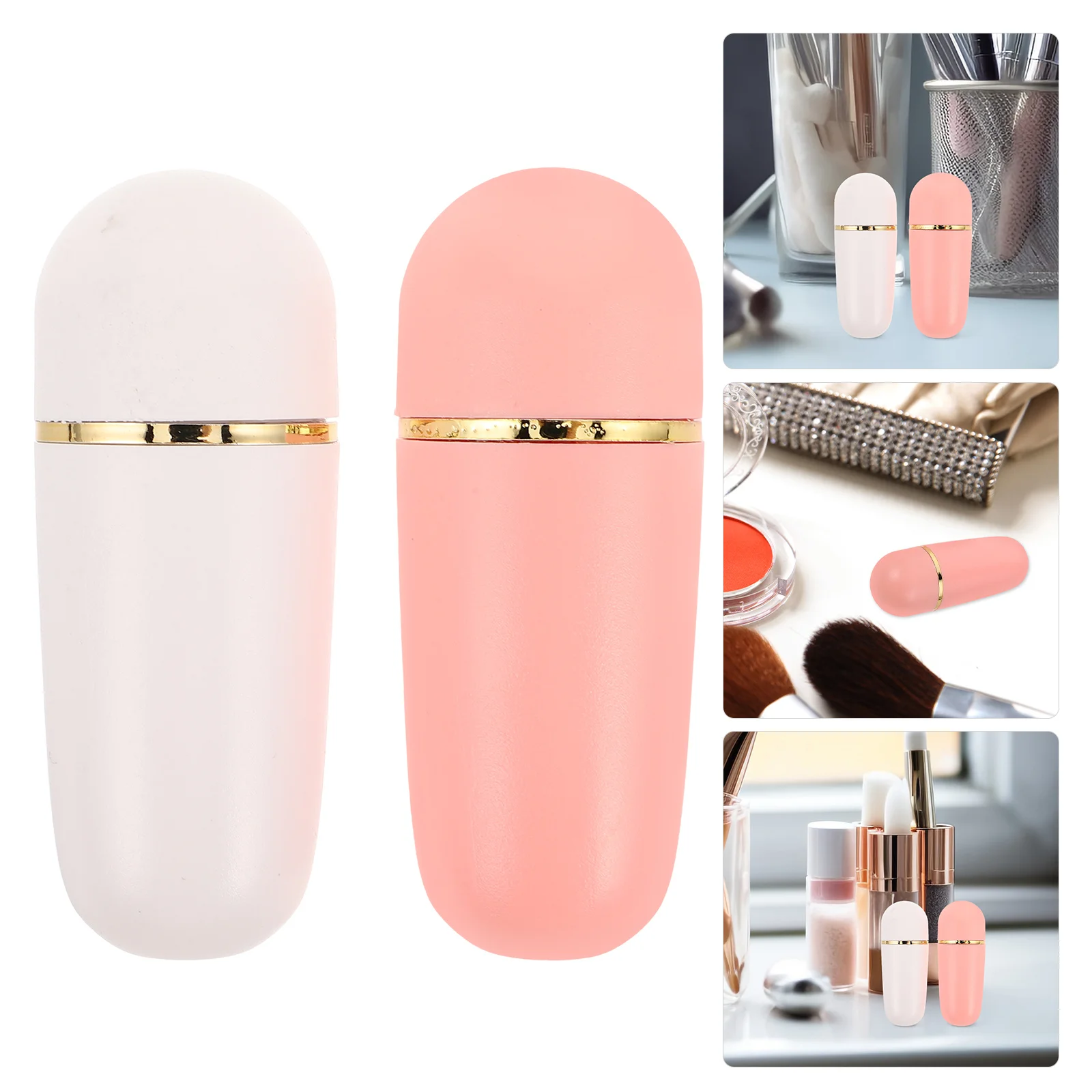 

2pcs Absorbing Roller For Face Volcanic Stone Skin Care Tool, Long Lasting Oil Control Portable Design, Reusable Face Oil