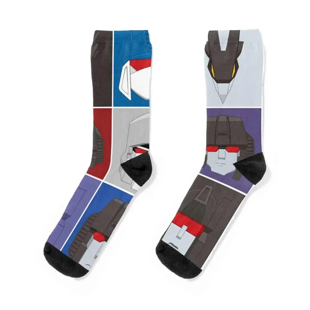 Decepticon Nine-Chaussettes japonaises pour hommes et femmes, mode Saint Valentin, idées cadeaux, chaussures d'Halloween