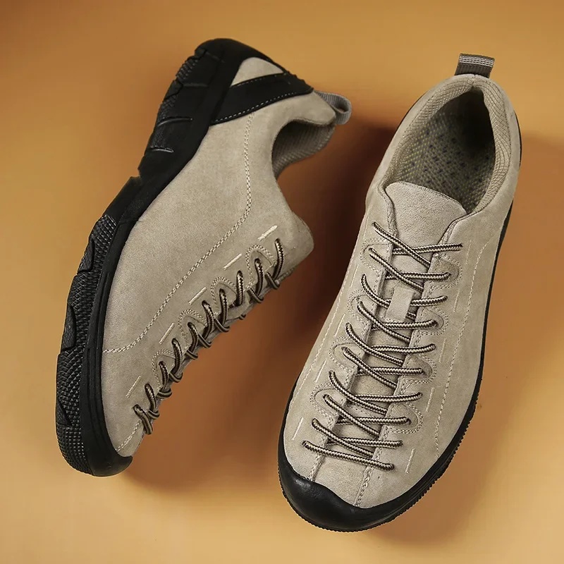 Nuevos zapatos deportivos informales para exteriores, zapatos para senderismo y escalada, zapatos ligeros de gran tamaño para hombre, envío directo, zapatos de talla grande, zapatos de goma Ma