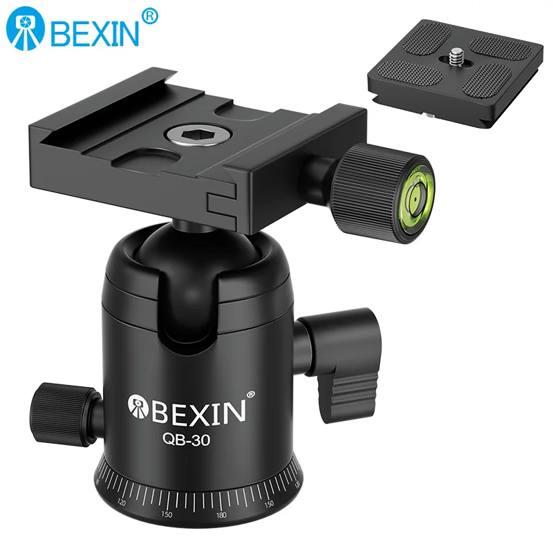 BEXIN Aluminum Alloy 360 Degree Rotating Camera Ball Head Mount Tripod Mini Gimbal Fluid Camera