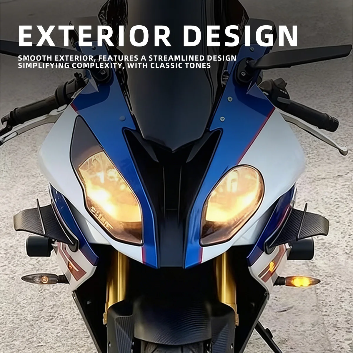 1 Set Motorcycle Front Side Spoiler Winglets Carbon Black Winglet Aerodynamic Side Wing Universal Modified Decoration Accessory view 6