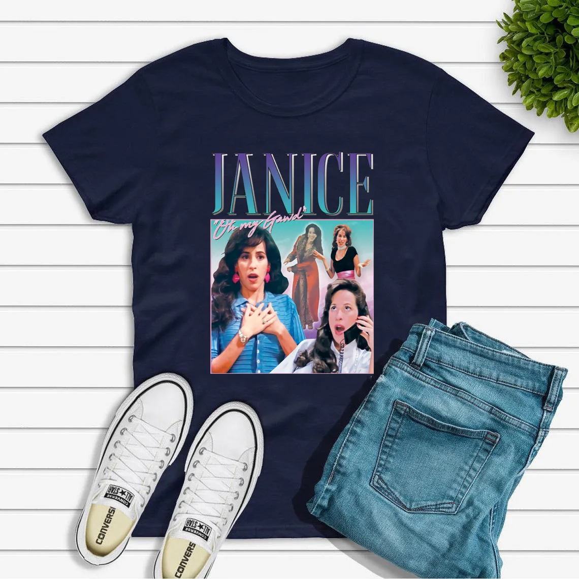 Janice Oh mój bóg przyjaciele T koszula przyjaciele program telewizyjny koszula Vintage 90's Unisex t-shirty z krótkim rękawem Casual topy śmieszne koszulki Tee