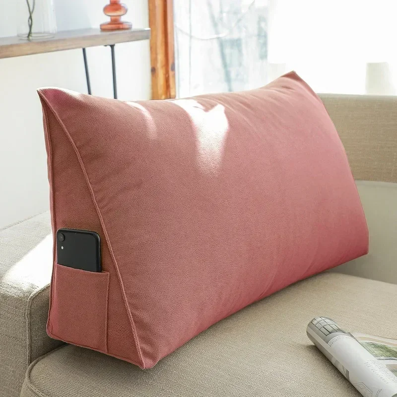 OTAUTAU Bett Dreieckige Kissen Stuhl Nacht Lenden Stuhl Rückenlehne Liege Faul Büro Stuhl Wohnzimmer Kissen Dekor KD034 – Detail 14