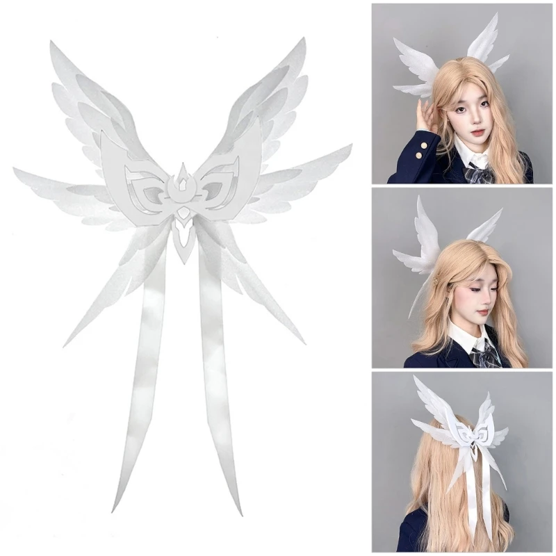 Creative Angel Wing Hair Clip Unique Styling Accessory For Anime Event Halloween Birthday Party Dressingup Headpiece