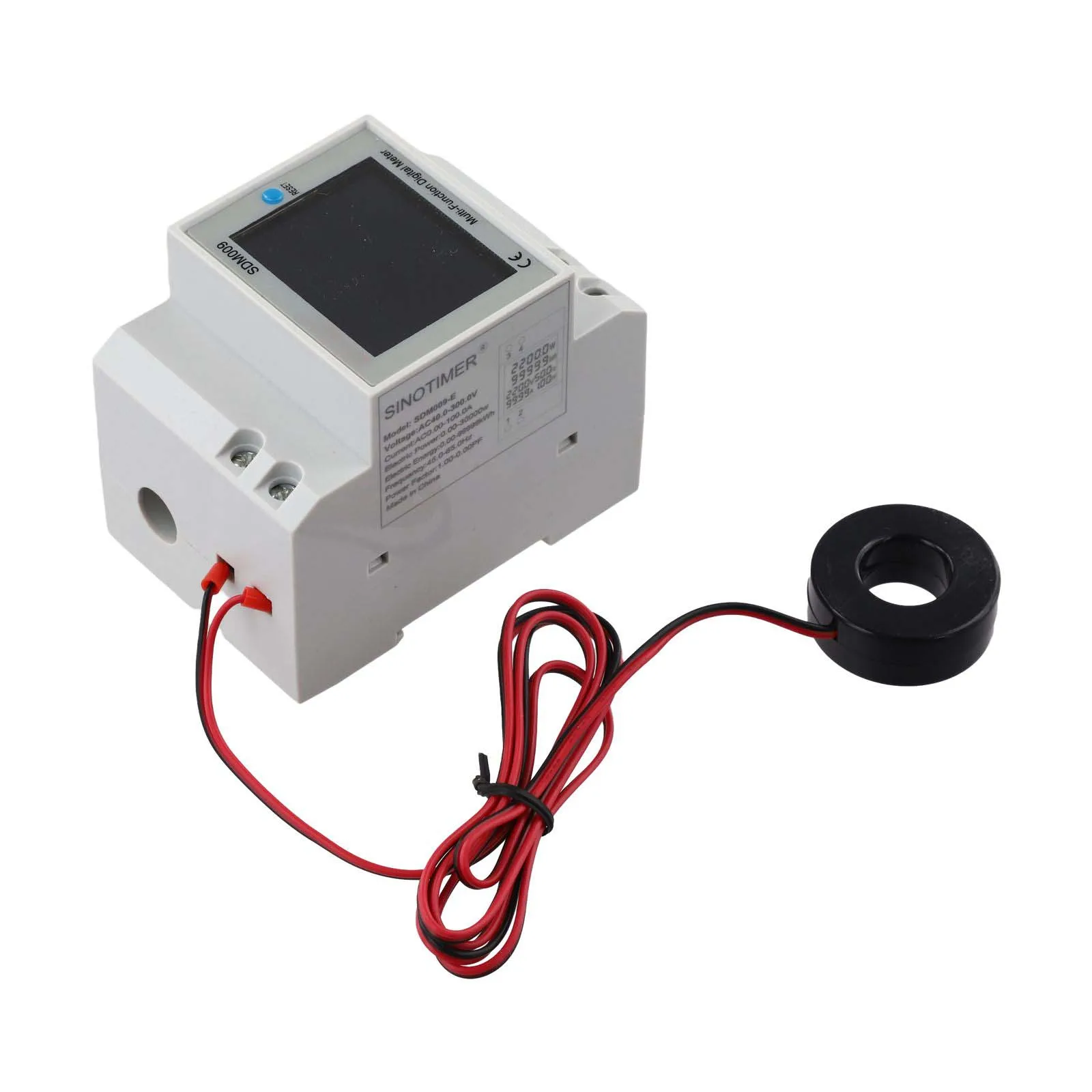 

High Quality Electricity Meter Meter With Backlight Function Without Dead Angle 0-30000W 0-9999kWh 178° Viewing 40-300V 45-65Hz