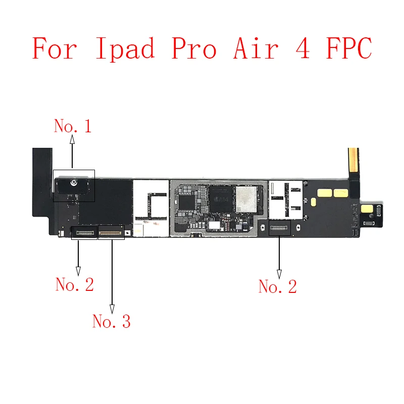 5pcs LCD Display Touch Screen FPC Connector On Motherboard For iPad Air 4 2020 10.9 A2316 A2324 A2325 A2072 Battery FPC On Board