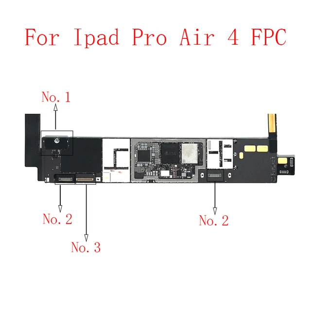 Ipad air 4 2020 10.9 a2316 a2324 a2325 a2072用の5個の交換用LCDタッチスクリーンパネル,マザーボード