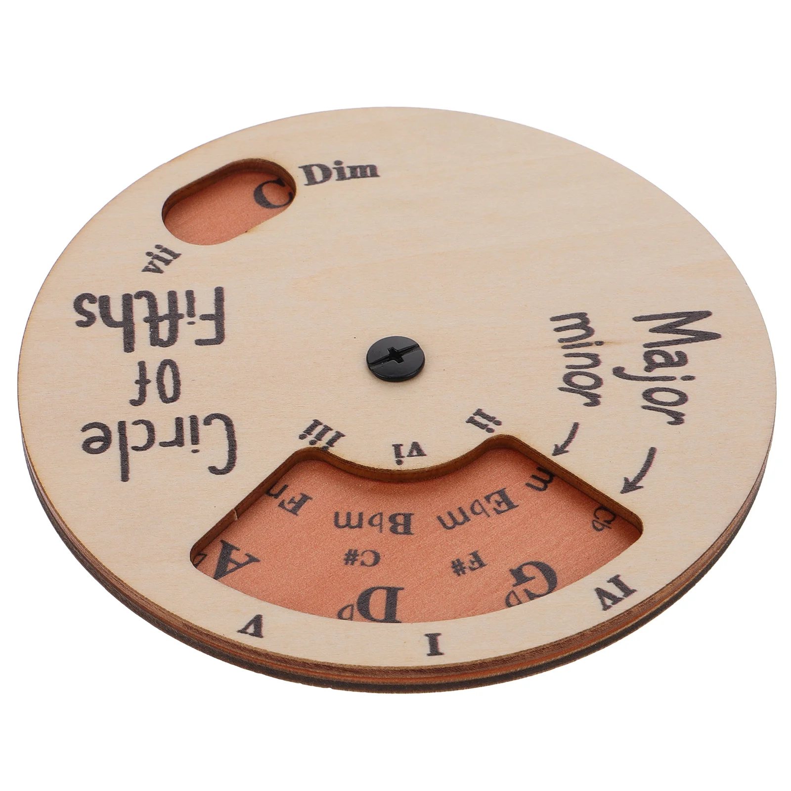 

Wooden Melody Tool Instrument Wheel Chord for Musicians Circle of Fifths Instruments Color