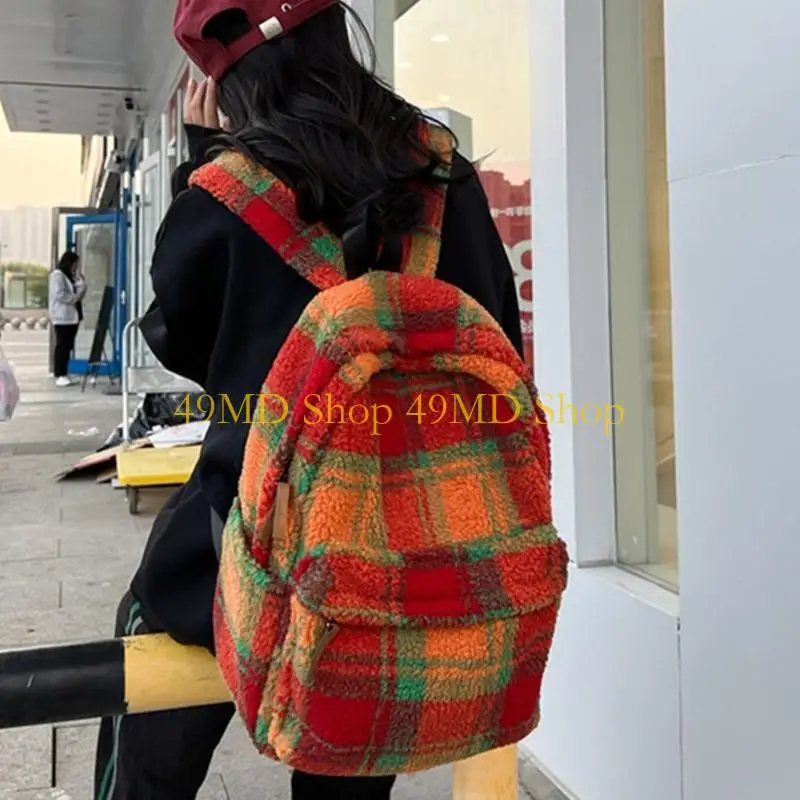 

49MD Women's Trendy Backpack Stylish Multi Pocket Rucksack Travel School Book Bag