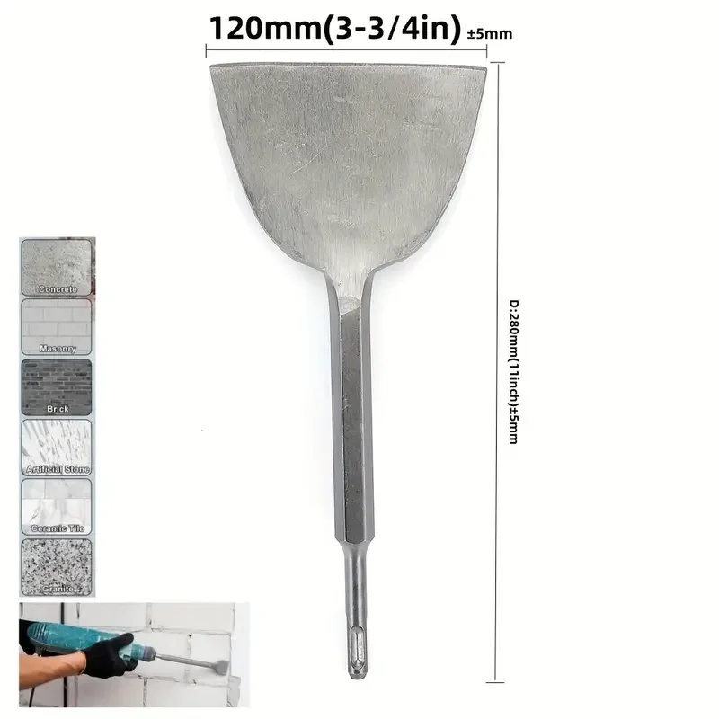 Imagem -02 - Broca de Martelo Elétrico Sds Plus Round Shank Cinzel Plano do Sulco Alvenaria para Concreto Leve Broca de Impacto Alargamento