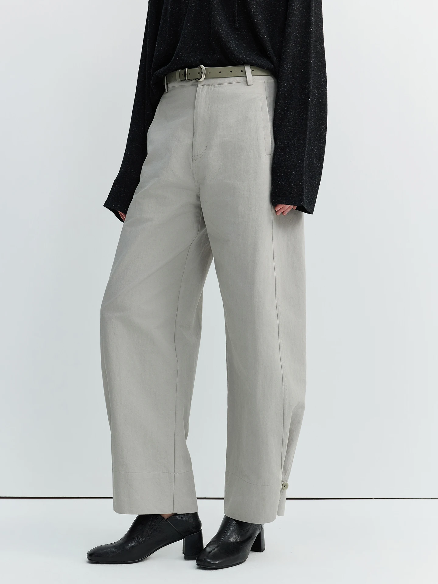 

Художественные джинсы с высокой талией и широкими штанинами из смесового хлопка, повседневные брюки прямого кроя, прочные, модные, весенне-летние женские брюки