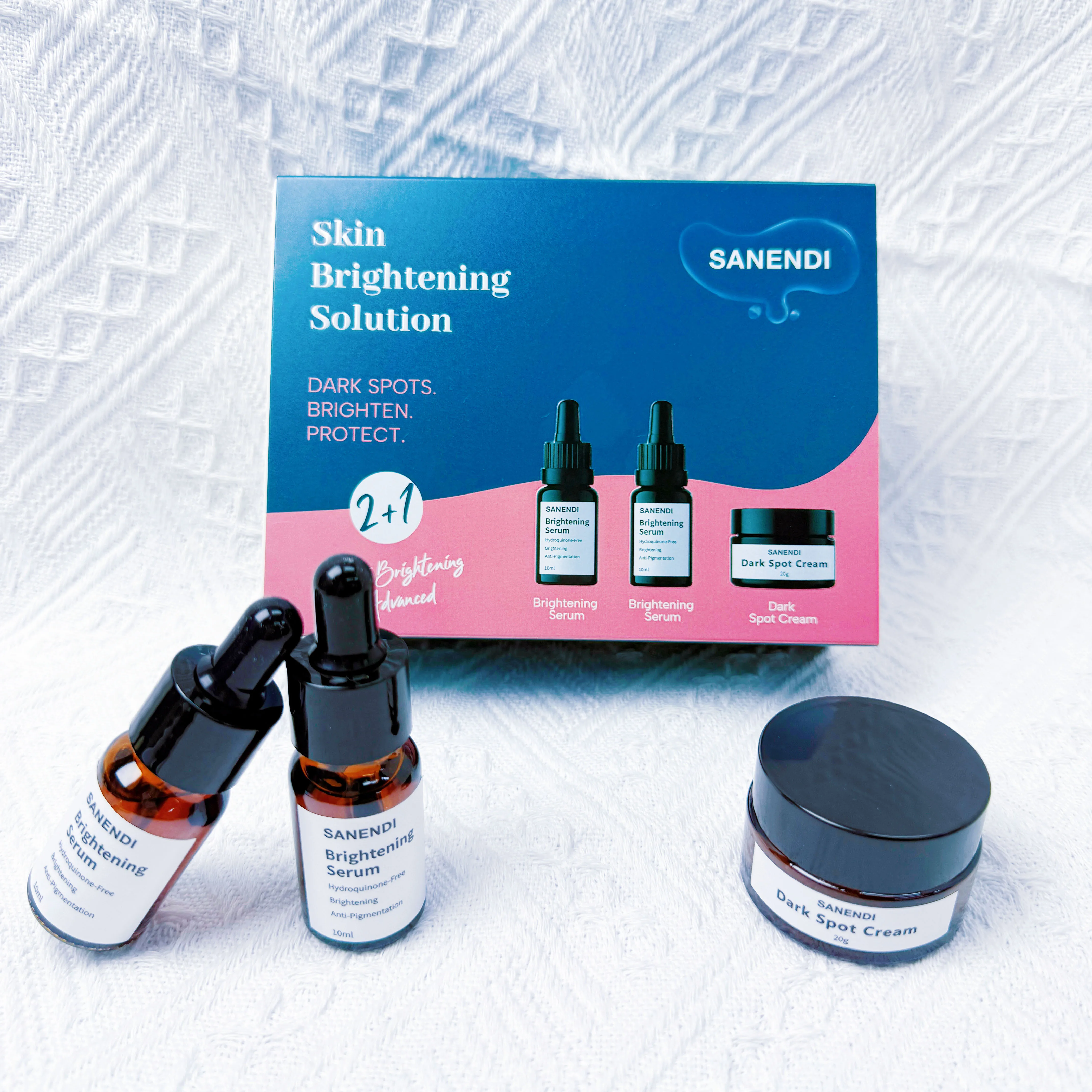 Sanendi Korean Skincare Moisturizing And Freckle Removing Face Cream And Essence Set For Sensitive Muscles And Various Skin Type