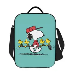 Niestandardowa izolowana torba na drugie śniadanie Snoopy Golf dla kobiet Cartoon Beagle Dog Cooler Thermal Food Lunch Box Outdoor Camping Travel