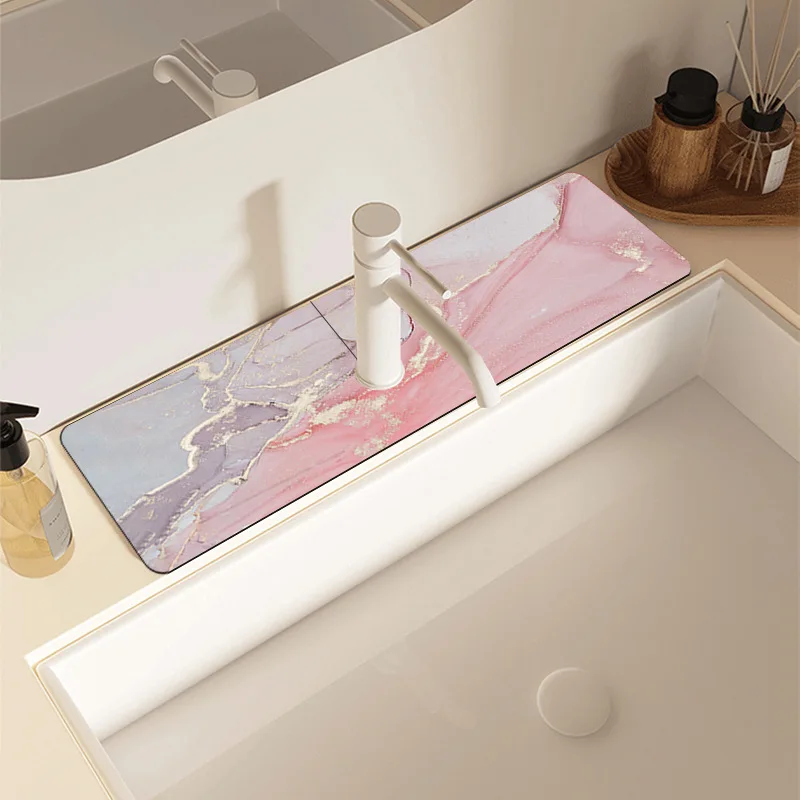 Absorbent Drying Mat For Kitchen Countertop Absorbent Kitchen Sink Mat Table Mat Diatomite Absorbent Pad Sink Faucet Drain Pad